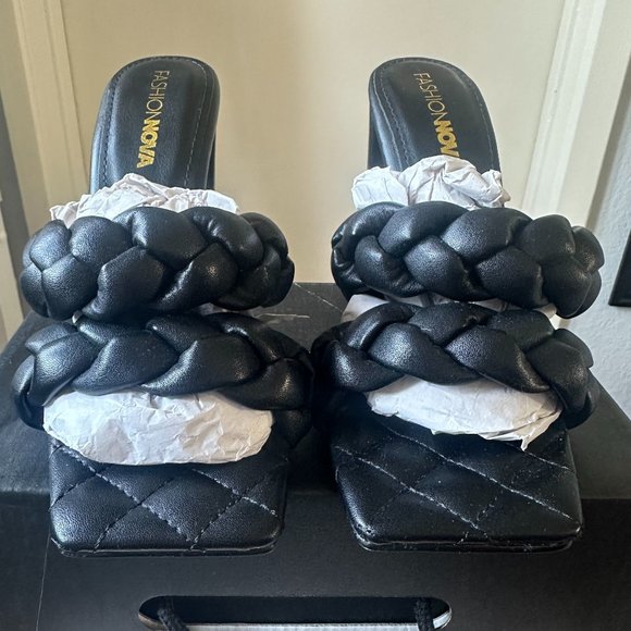 NEW - Sunday Brunch Heeled Sandals - Black sz. 5.5 - Picture 5 of 13